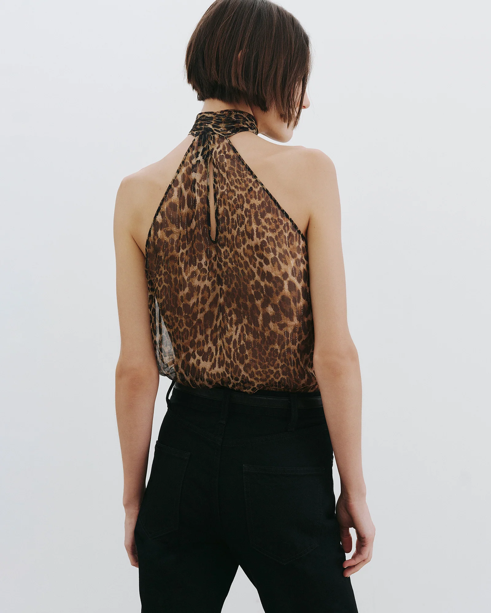 ALLA SILK HALTERNECK TOP - Image 4