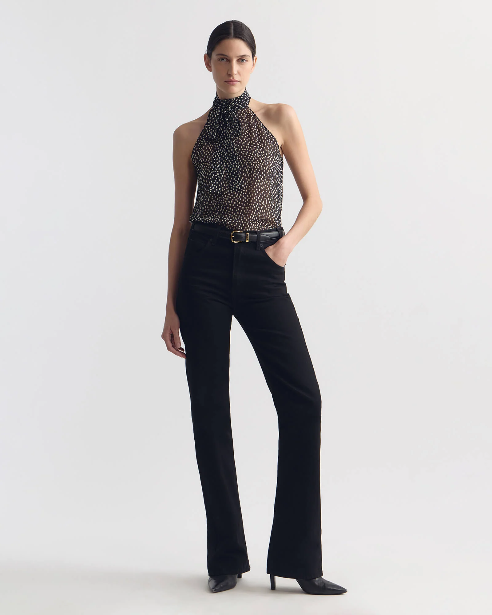 ALLA SILK HALTERNECK TOP - Image 4